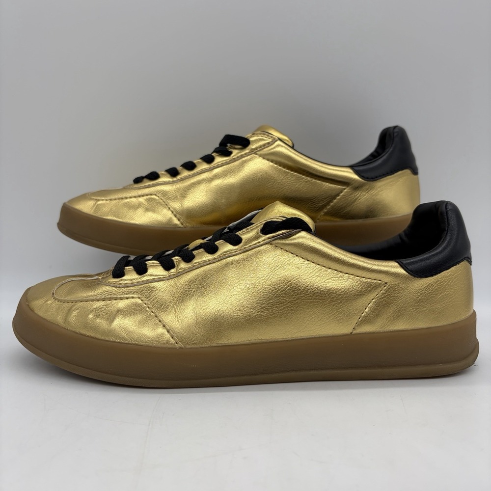 Jeffrey Campbell JC Play Womens 8 Shoes Sneakers Gold Metallic Leather